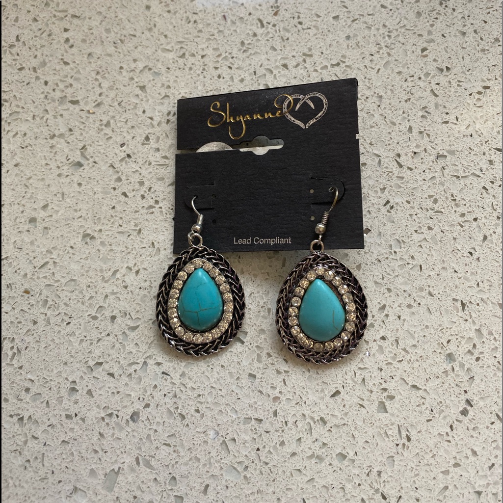 Turquoise Costume Earrings
